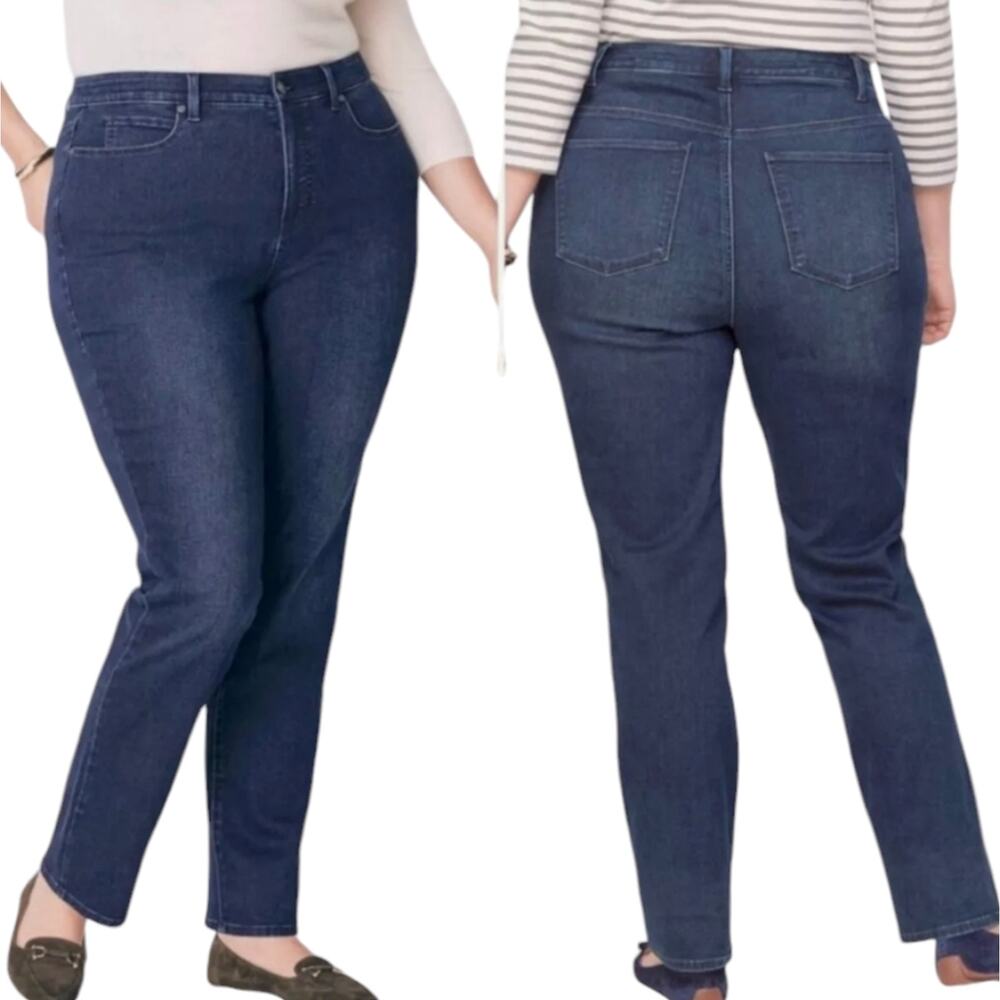 Talbots Simply Flattering 5 Pocket Essential Jean Stretch Straight Leg Plus 20 W